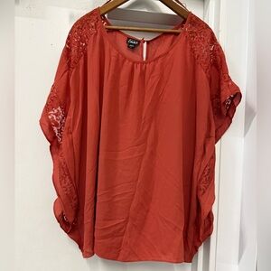 Emma Women's Red Lace Top
